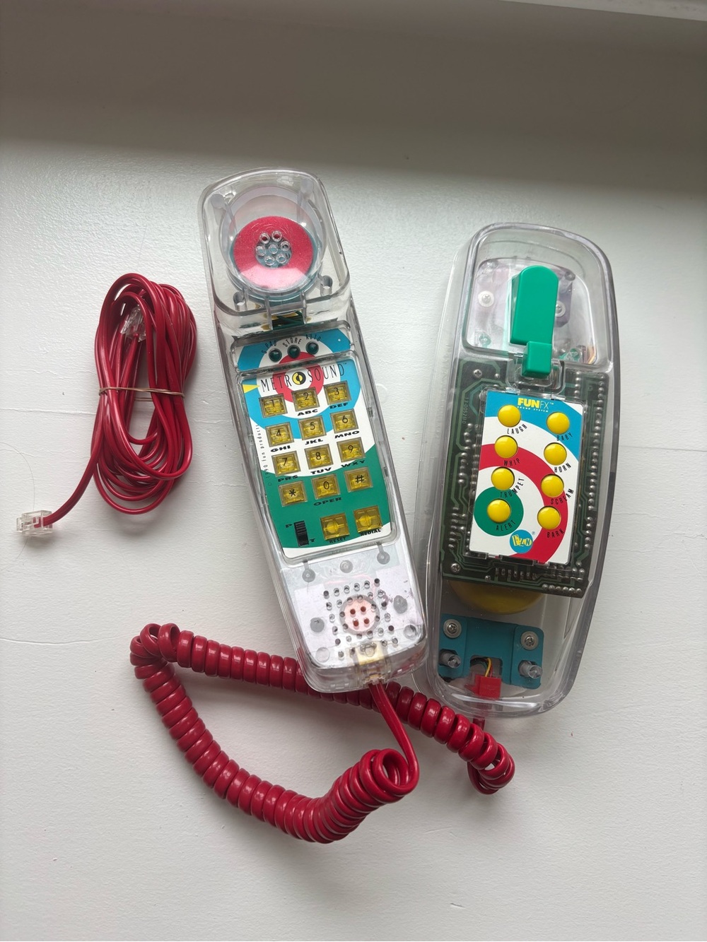 Vintage Metrolight Fun Phone Transparent Landline Telephone 90's Untested